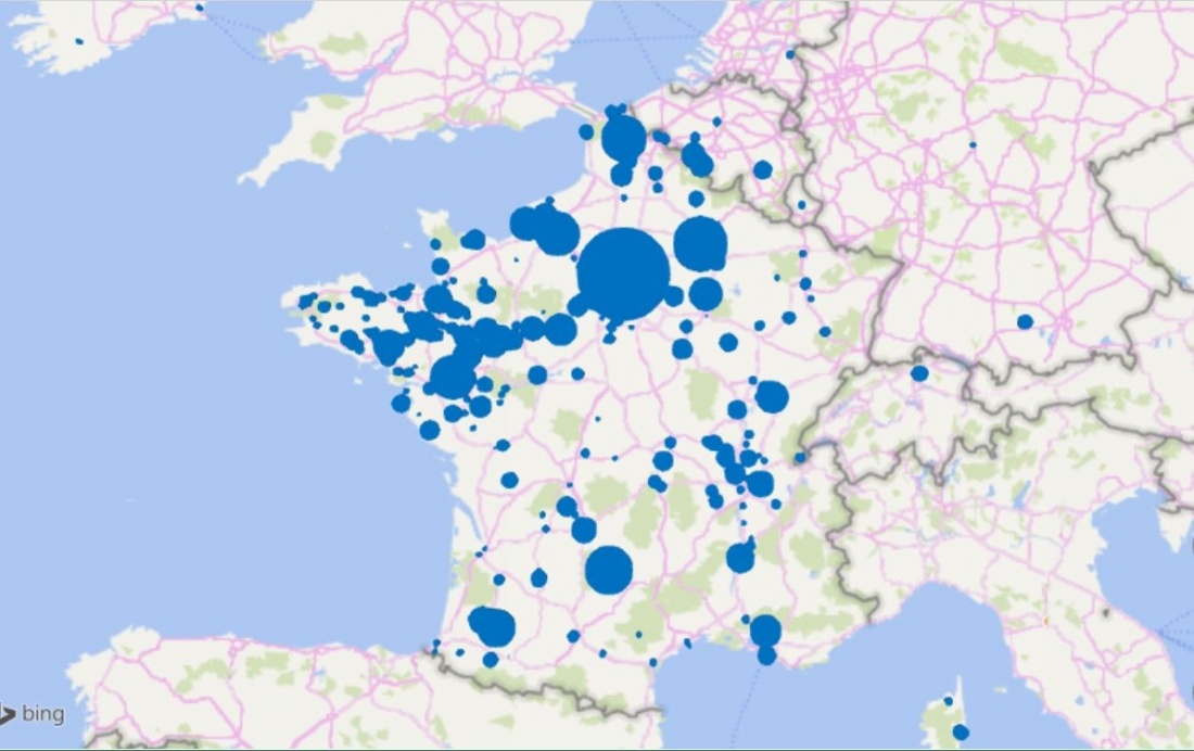 G&eacute;ographie de nos clients