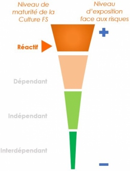 Fig. 1 � Niveau d�exposition face aux risques selon le principe de la courbe de Bradley