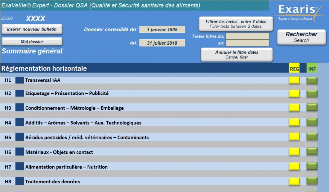 Veille réglementaire - Base de données réglementaire - EXARIS - Experts ...